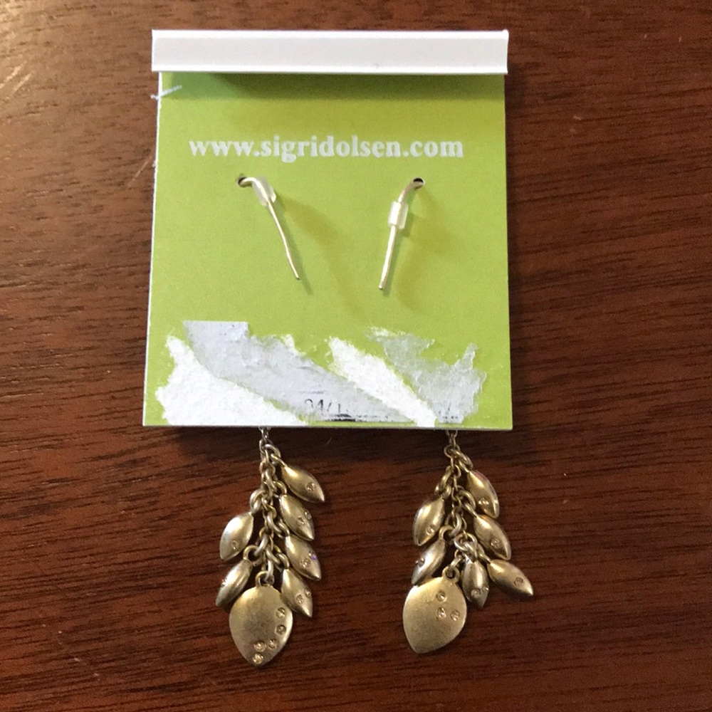 Sigrid Olsen Gold Tone Drop Earring - Picture 2 of 3